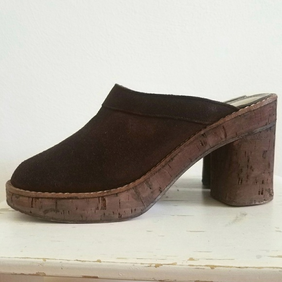 Vtg Leathercork Clogs Diesse Etoile 